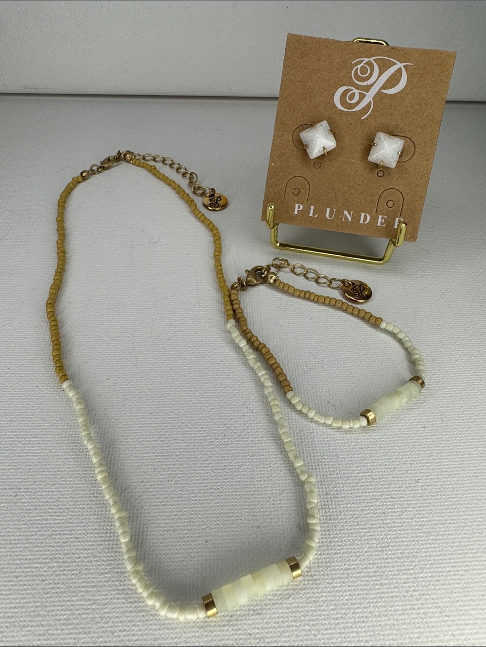 Plunder Boho Necklace Bracelet Earrings Set - Picture 1 of 3